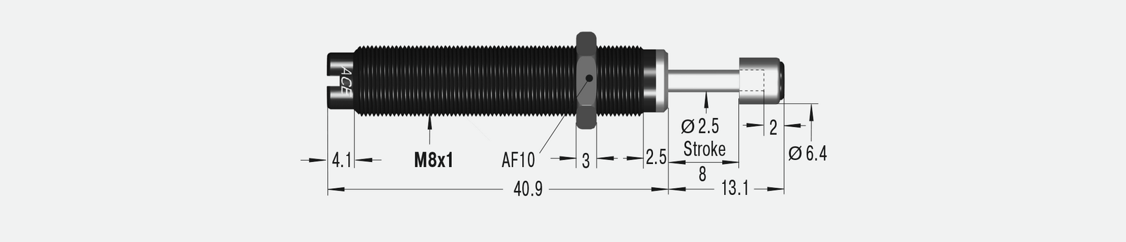 ACE Miniature Shock Absorber self-compensating - Bilde 2