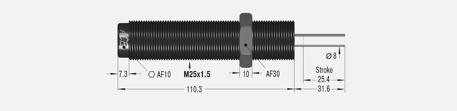 ACE Miniature Shock Absorber self-compensating - Bilde 2