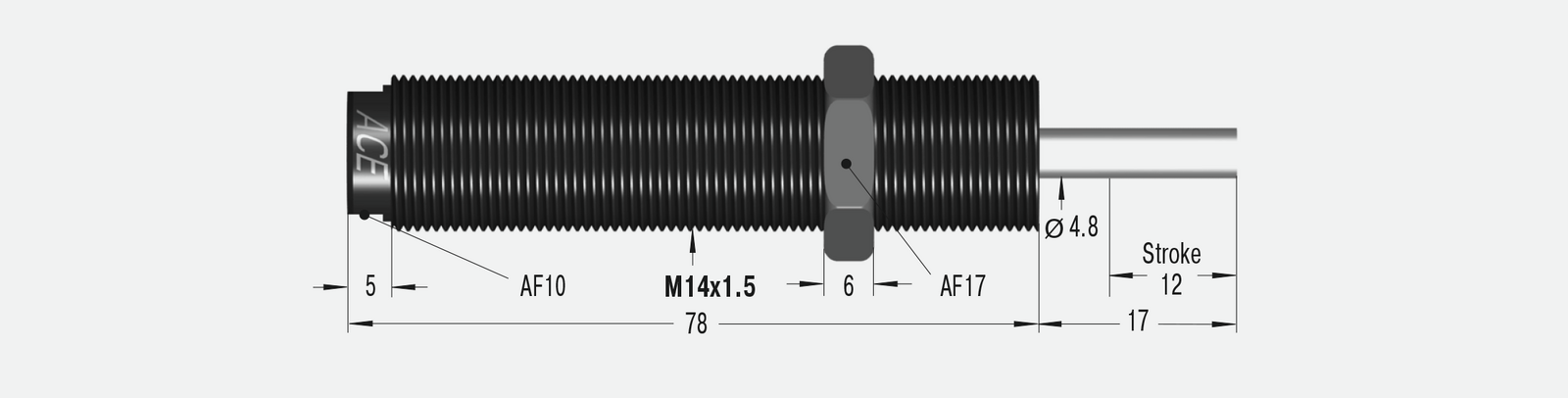 ACE Miniature Shock Absorber self-compensating - Bilde 2