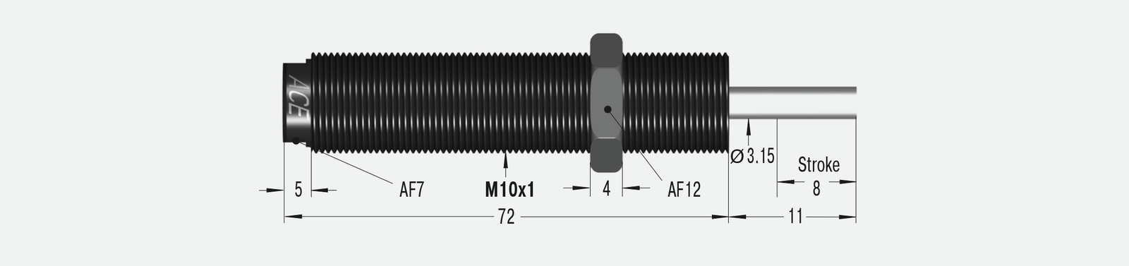 ACE Miniature Shock Absorber self-compensating - Bilde 2